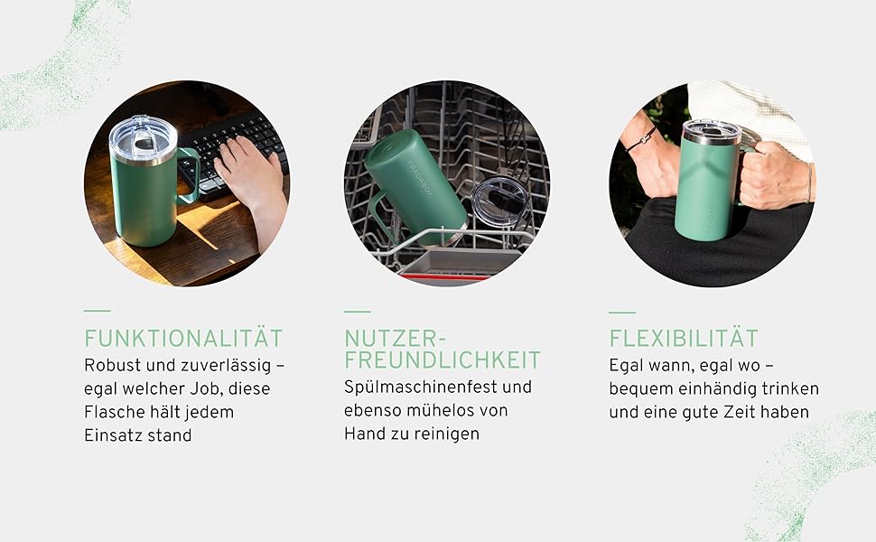 Термокружка 'Neri' 600мл з нержавіючої сталі, з подвійними стінками, вакуумна ізоляція, для кави з собою, BPA Free, миється в посудомийній машині (Турквіс)