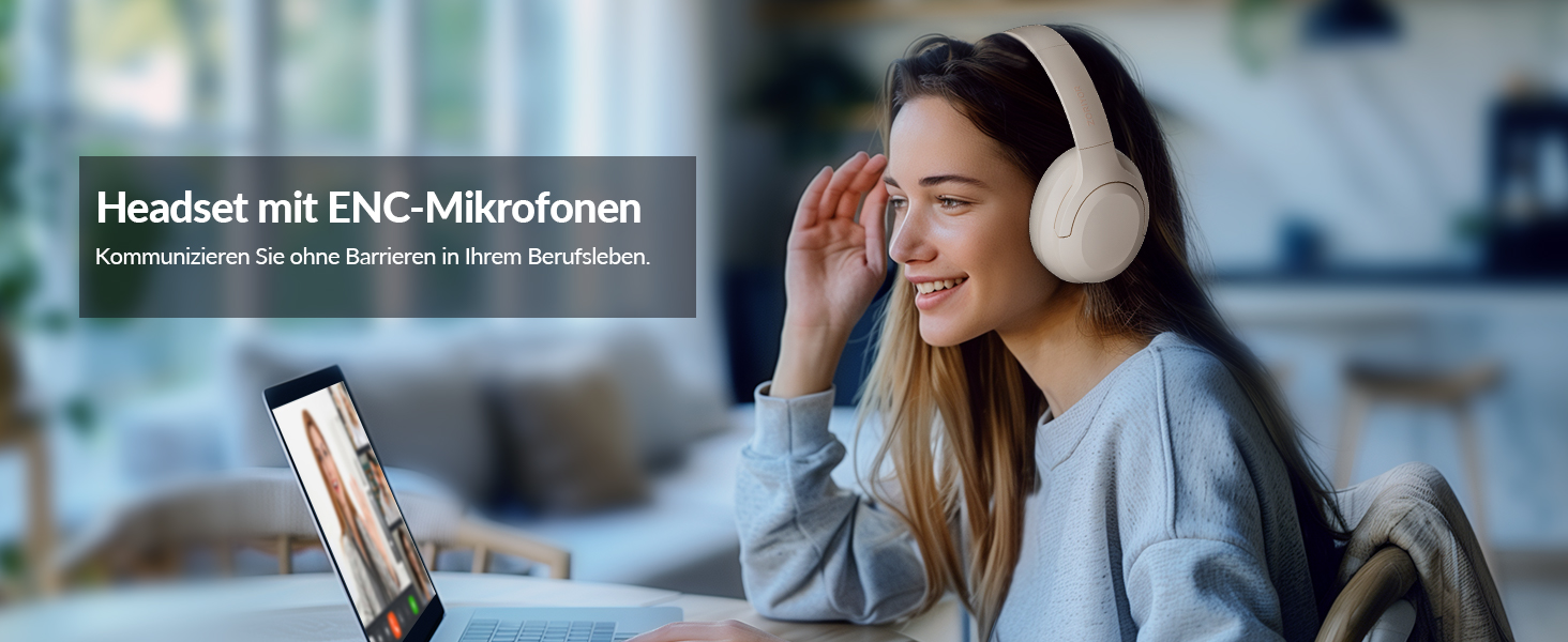 Бездротові Hi-Fi навушники ZORIYOR Z1 PRO ANC, Bluetooth 5.3, акумулятор 70 год, ENC, IPX4 (бежевий)