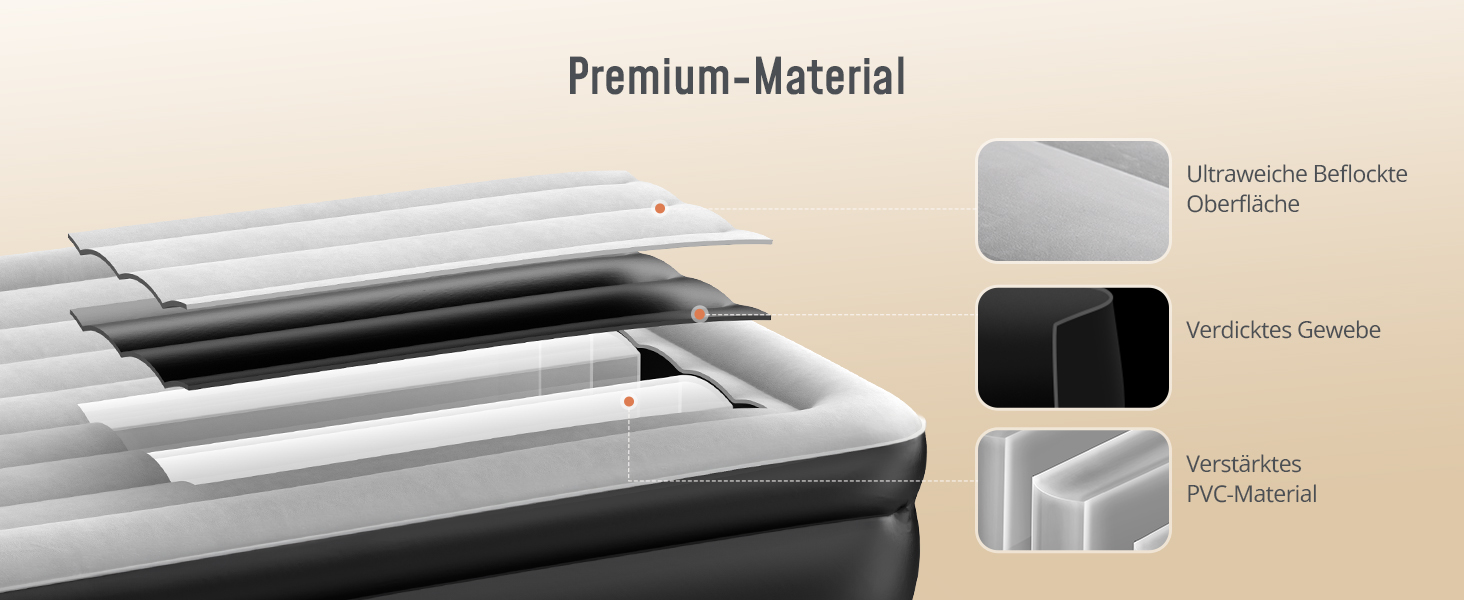 Надувний матрац Airefina для 2 осіб з вбудованим насосом, самонадувний, 190x137x46 см, для дому та кемпінгу