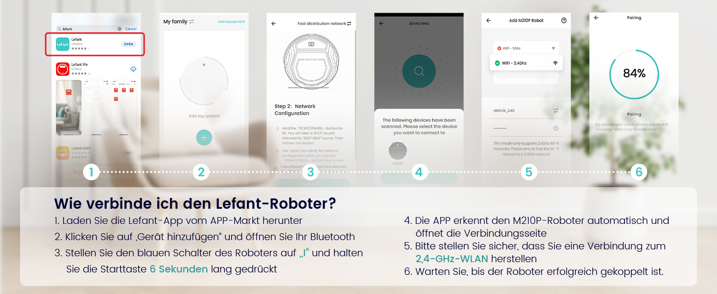 Робот-пилосос LEFANT, 2200 Па, 120 хв, Wi-Fi, самозарядка, додаток/Alexa, для шерсті домашніх тварин, килим, тверда підлога, білий