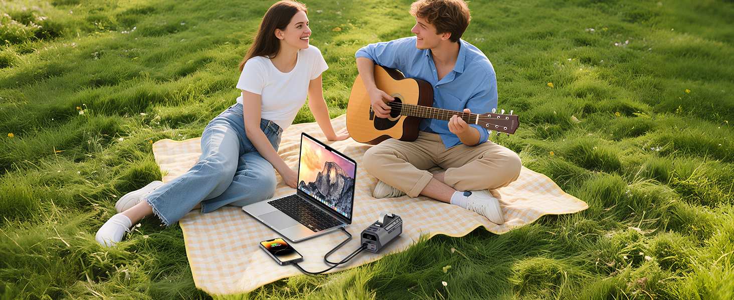 Power Bank 70000mAh 100W з USB-C, кабель, сірий - портативний акумулятор для iPhone, iPad, Samsung