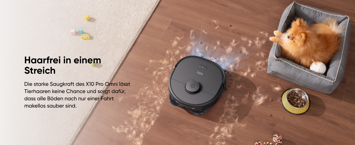 Робот-пилосос Eufy X10 Pro Omni з функцією миття та авто-дозаправкою, 8000Pa, 2 мопи з автомийкою та сушінням (відновлений)