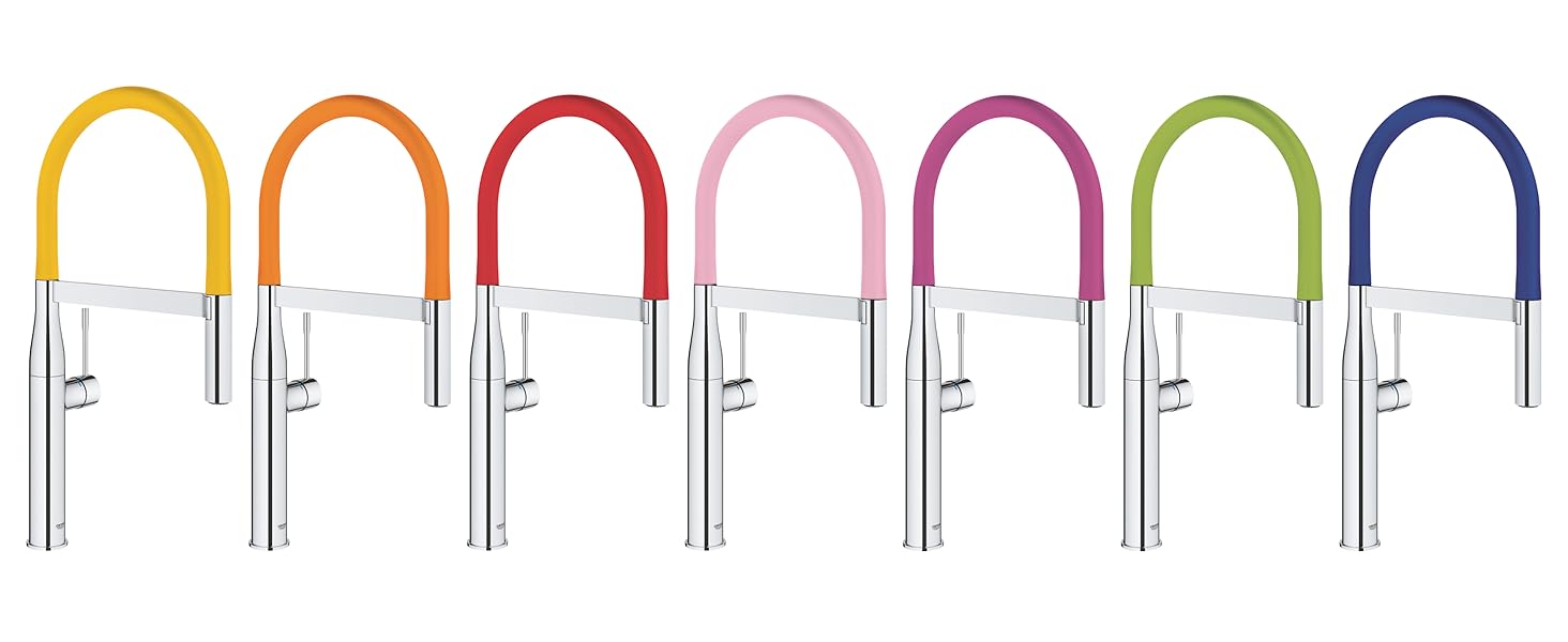 Змішувач кухонний GROHE Essence з висувним душем, поворотний 360°, хром - 30294000