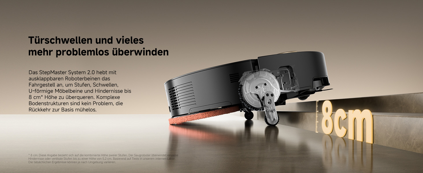 Робот-пилосос Mova V50 Ultra Complete з функцією миття, 24000 Па, подолання перешкод 6 см, навігація Liftable+RGB AI+LED, 80°C гаряча вода, 63°C самостійне сушіння, DuoSolution System, щітка Tricut (Mobius 60)