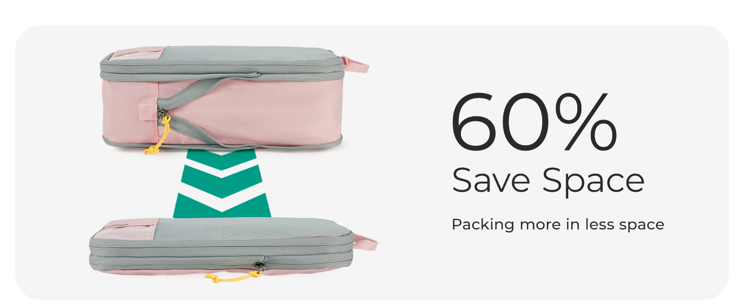 Набір органайзерів для одягу та подорожей BAGSMART (6 предметів), компресійні пакувальні куби з мішком для білизни, чорний