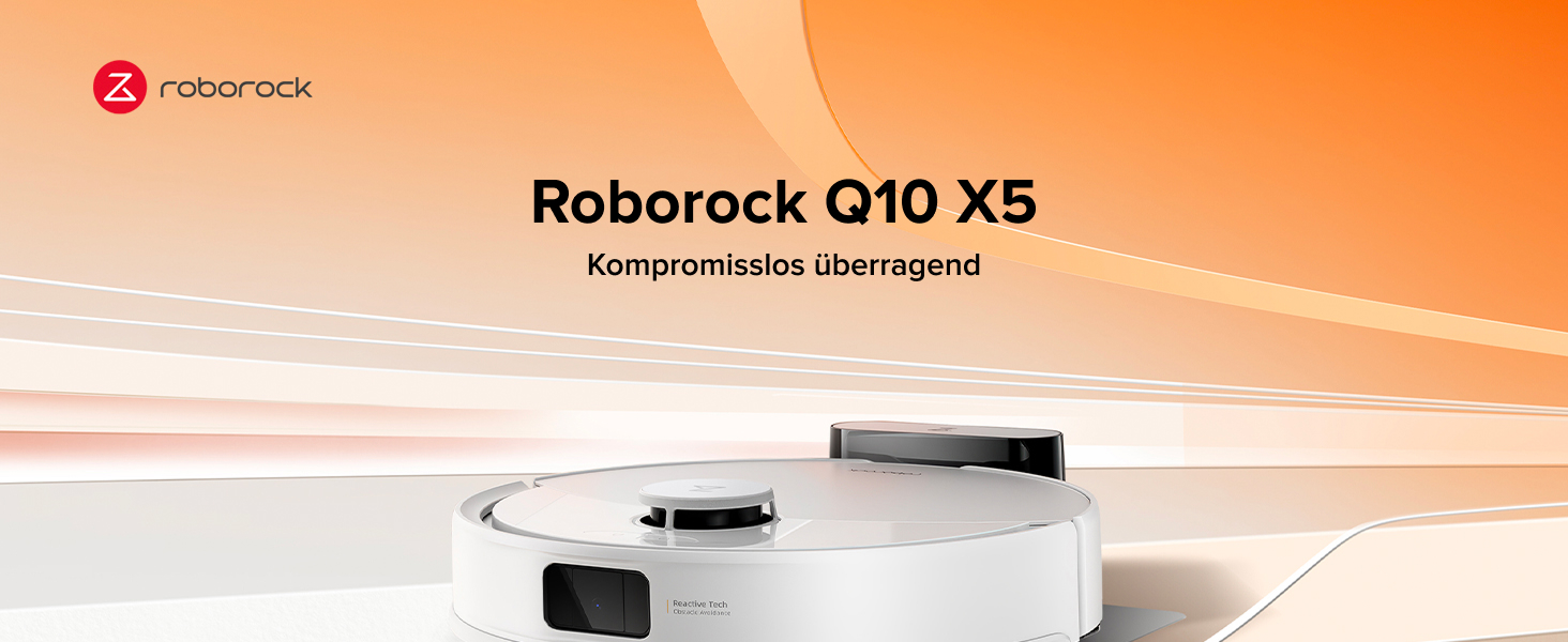 Робот-пилосос Roborock Q10 X5 з функцією вологого прибирання, потужність всмоктування 10 000 Па, система Dual Anti-Tangle, щітка JawScrapers, інтелектуальне уникнення перешкод, для килимів та шерсті тварин, чорний