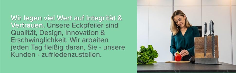 Магнітний брусок для ножів Coninx двосторонній | Тримач для ножів без ножів | Тримач для кухонних ножів з потужним магнітом | Підставка для ножів Coninx з антиковзким покриттям, горіховий колір