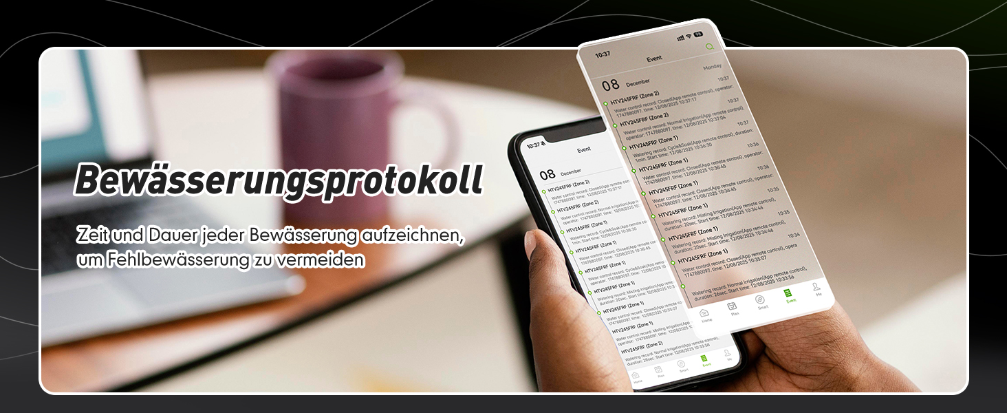 Таймер для поливу RainPoint WiFi 2 виходи, з антеною, латунний вхід, смарт-контролер, IP65, автоматичний полив саду, 2 зони, 6 графіків