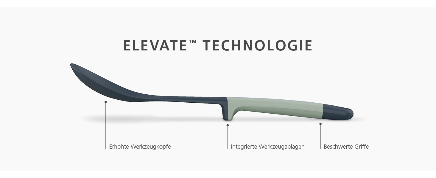 Набір кухонних помічників Joseph Joseph Elevate, 6 предметів з поворотним підставкою, ергономічні силіконові ручки, антипригарне покриття (Блок, Зелений)