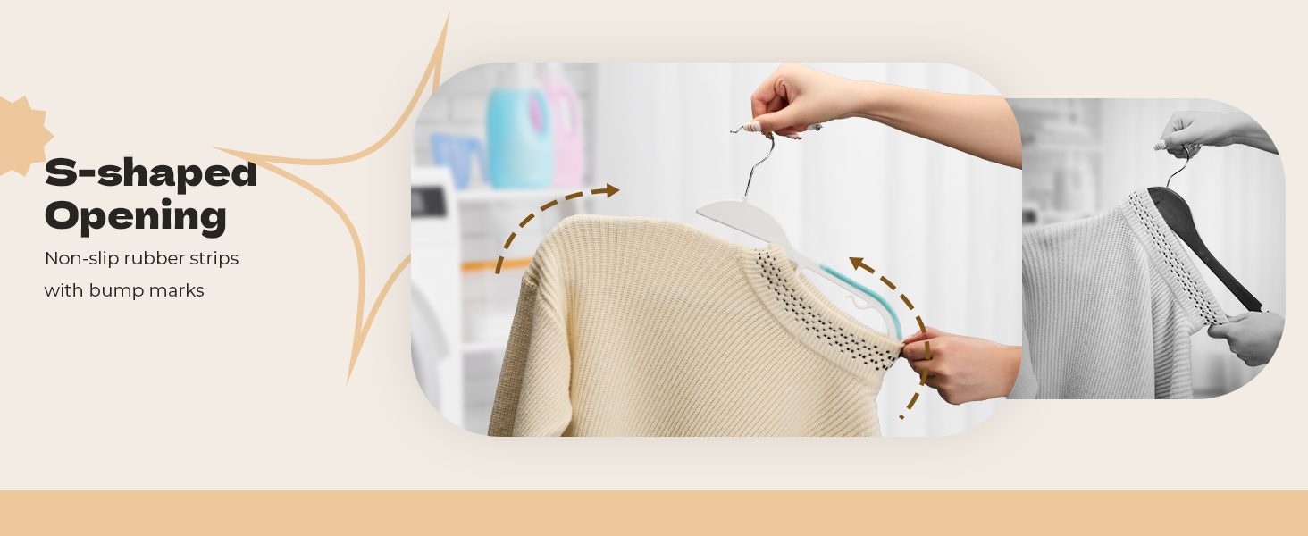 50 шт. Плечі для одягу HOUSE DAY з пластику, неслизькі, для вологого та сухого одягу, обертаються на 360°, міцні, економія місця