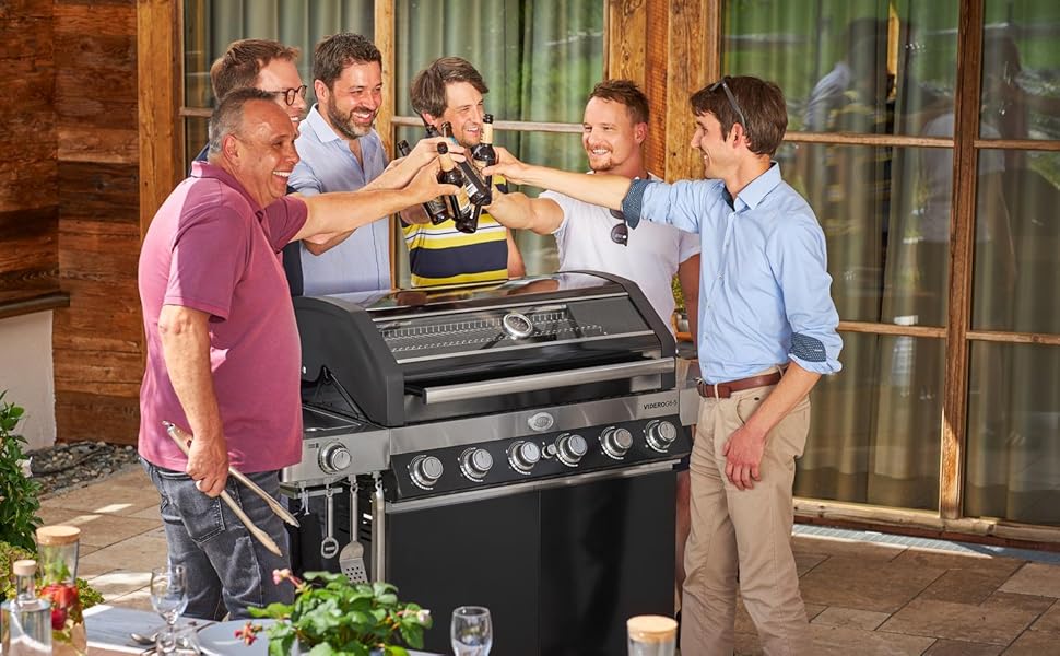 Набір для приготування бургерів RÖSLE 3-в-1 з пресом, вагами та лопаткою, нержавіюча сталь 18/10, чавун з емалевим покриттям