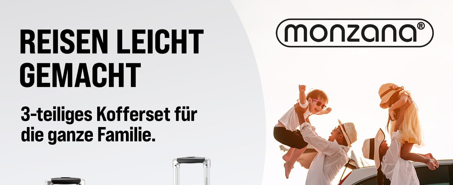 Набір валіз Monzana® 3шт (зелений) M-L-XL з замком, органайзером та вагами - гнучкі ручки, подвійні колеса, підставка, тріумф, валіза з жорстким корпусом, багажний набір