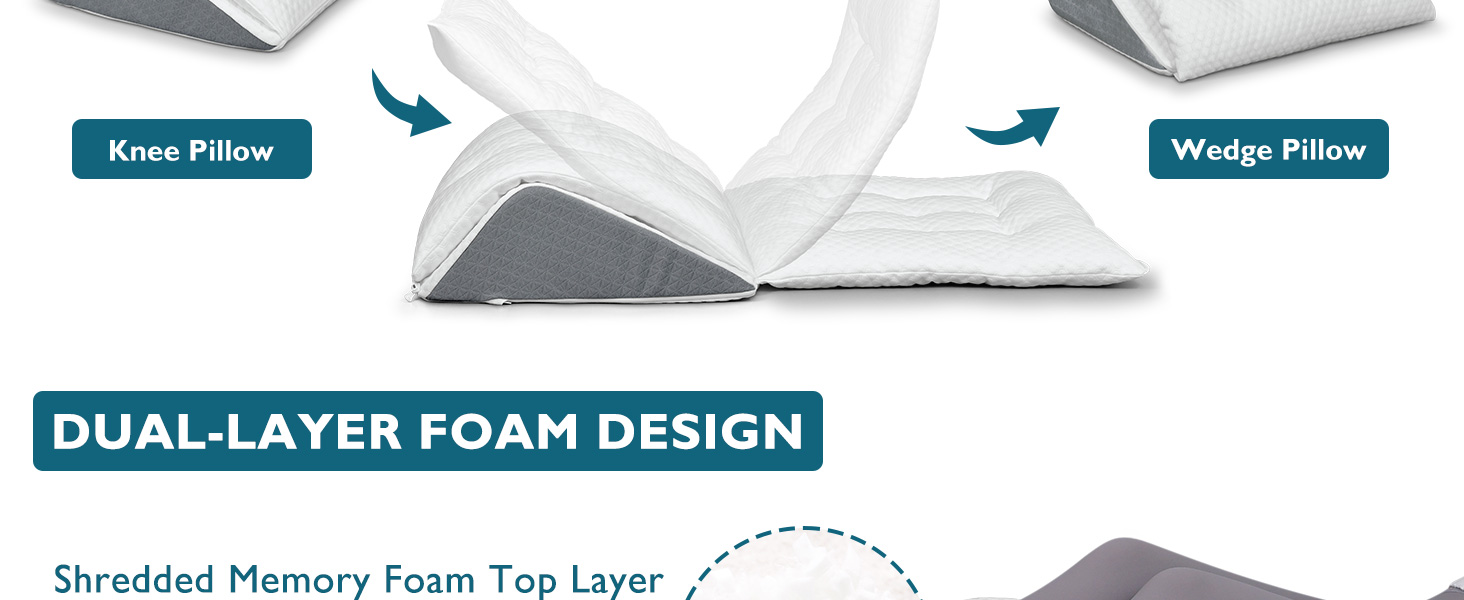 Подушка Shinnwa Memory Foam для ніг та колін з ефектом пам'яті: підтримка під час сну та відновлення після операцій