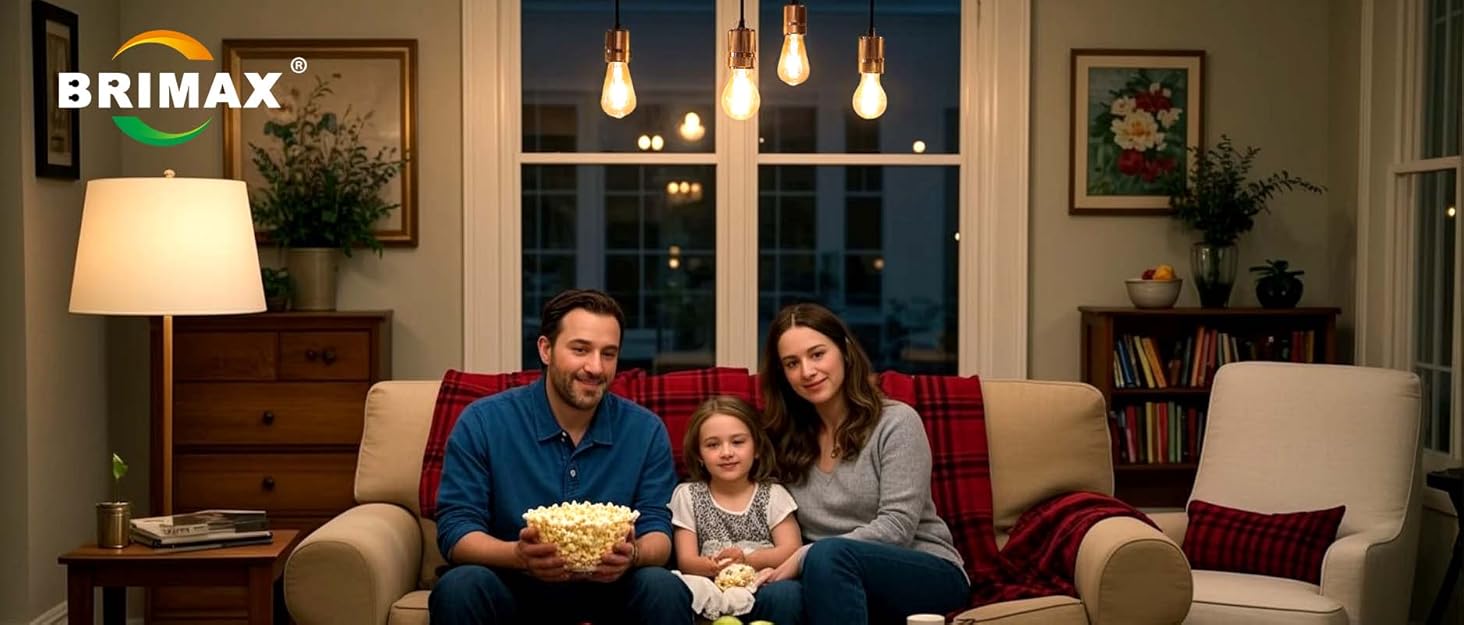 BRIMAX LED гірлянда для вулиці 30м, IP44, 46+4 лампочки G40, 2200K, розширювана, для кемпінгу, свят, вечірок