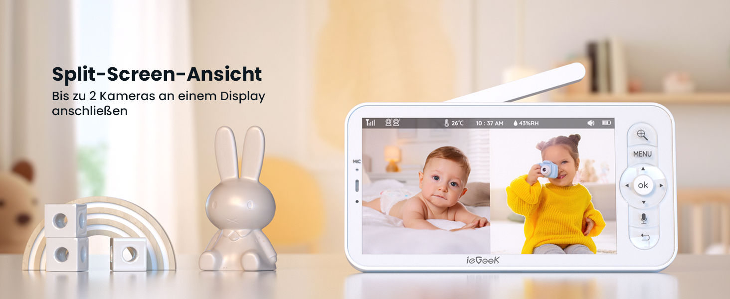Відеоняня ieGeek 2K з камерою та нічним баченням, 5
