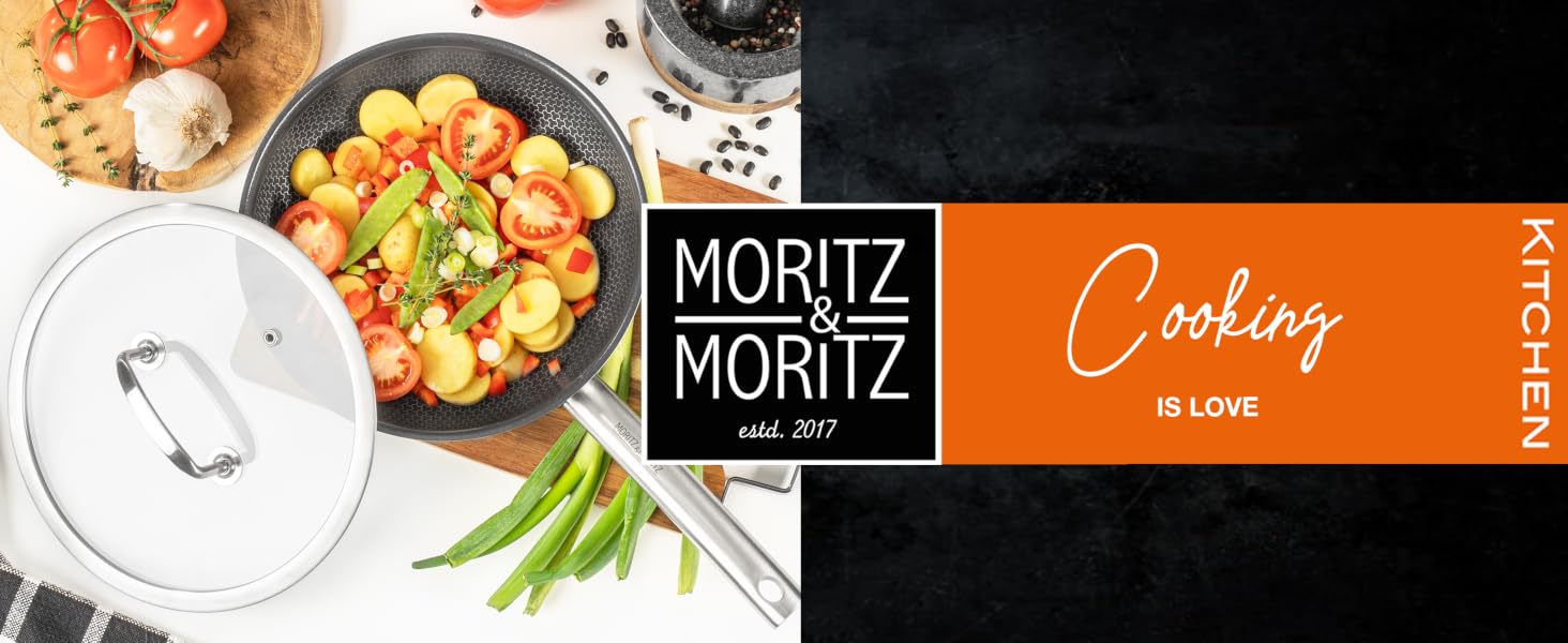 Універсальна кришка для сковорідок та каструль Moritz & Moritz 28 см, нержавіюча сталь, з паровим клапаном