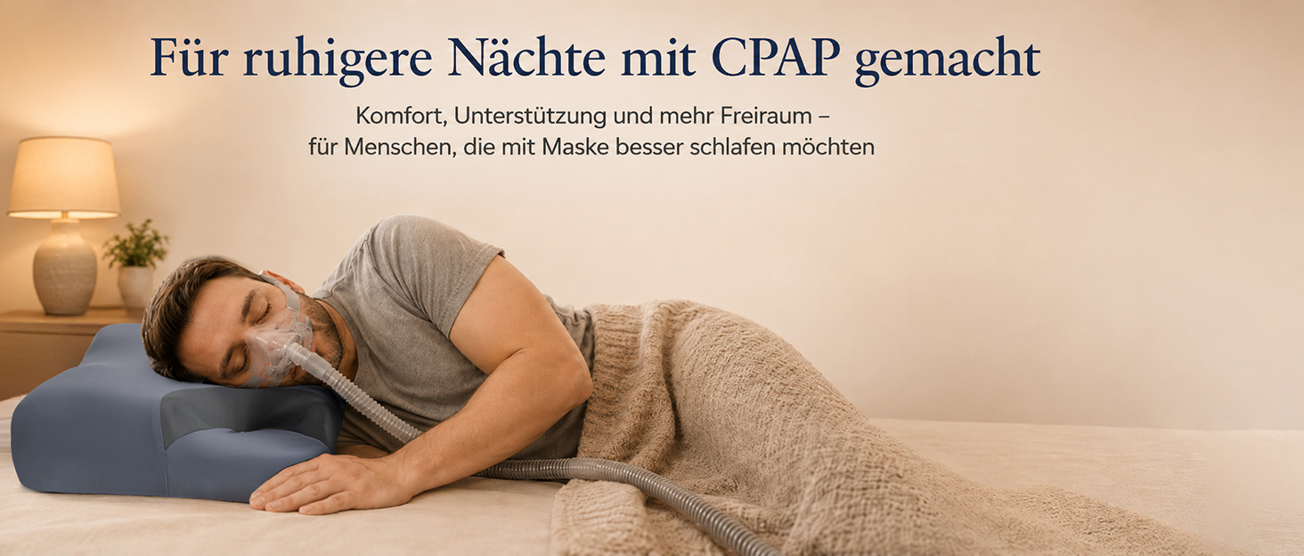 Регульована подушка для CPAP-терапії з ефектом пам'яті (Memory Foam) для сну на боці та спині, ергономічна ортопедична подушка під маску з вийманим вставкою, розмір Large