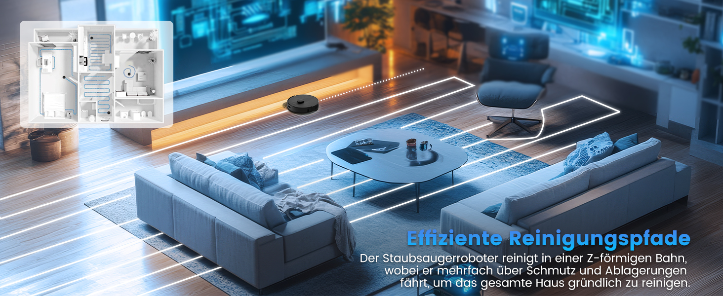 Робот-пилосос з функцією миття та станцією самоочищення, об'єм 3.5л, для килимів та шерсті тварин, з керуванням через додаток та Alexa, LiDAR навігація, час роботи 180 хвилин (світло-чорний)