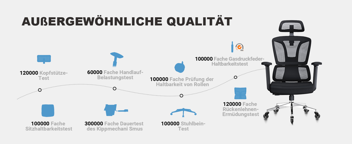 Ергономічне крісло для офісу та дому, 200 кг, чорний колір, з регульованою глибиною сидіння, 4D підлокітники, підтримка попереку, для тривалого сидіння, з пінопластовим наповнювачем