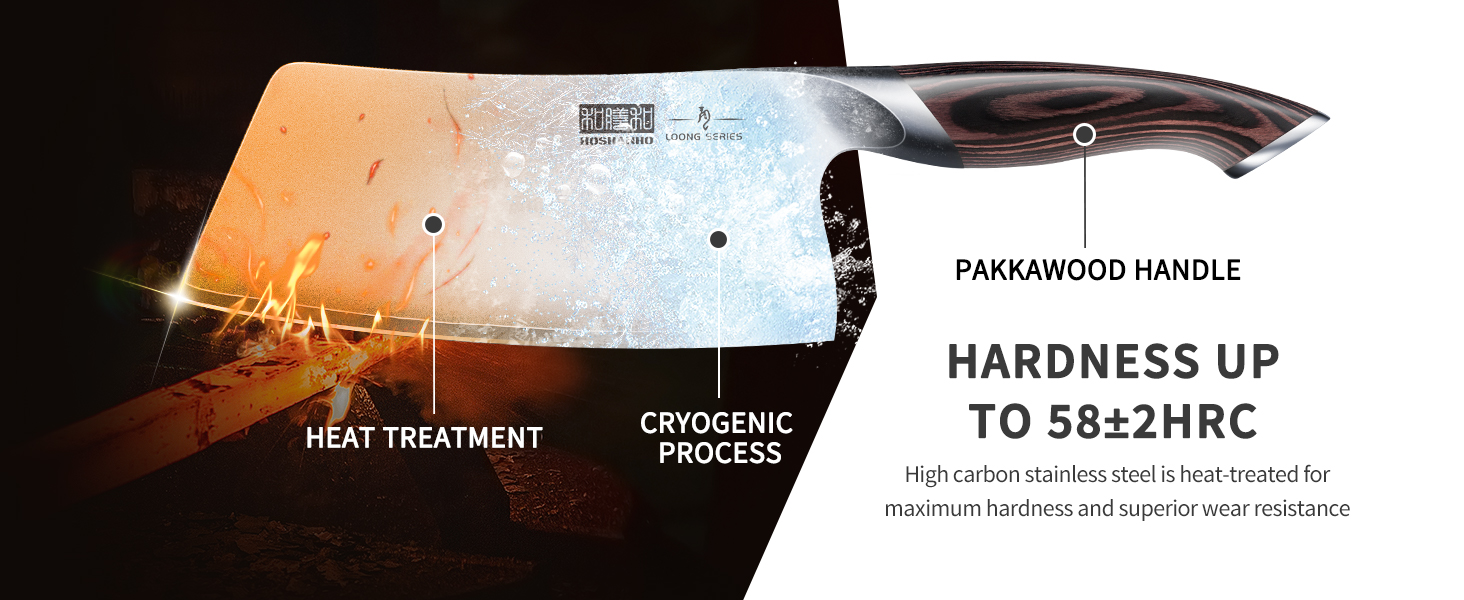 Набір кухонних ножів HOSHANHO: професійний шеф-ніж, ніж для нарізки, з нержавіючої сталі, 18 см, ергономічна ручка, подарункова коробка