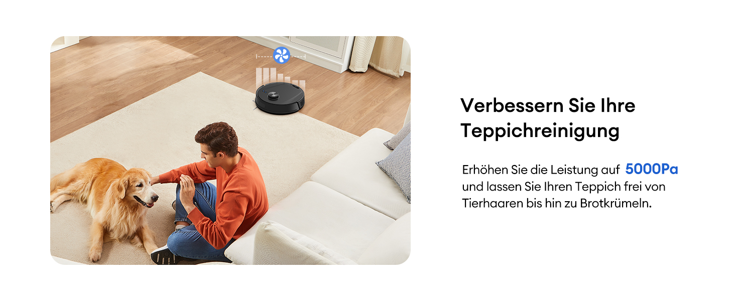 Робот-пилосос Ultenic T10 Lite з функцією миття, LiDAR-навігація, 5000Pa потужність всмоктування, 180 хвилин роботи, для шерсті тварин, килимів та твердих підлог