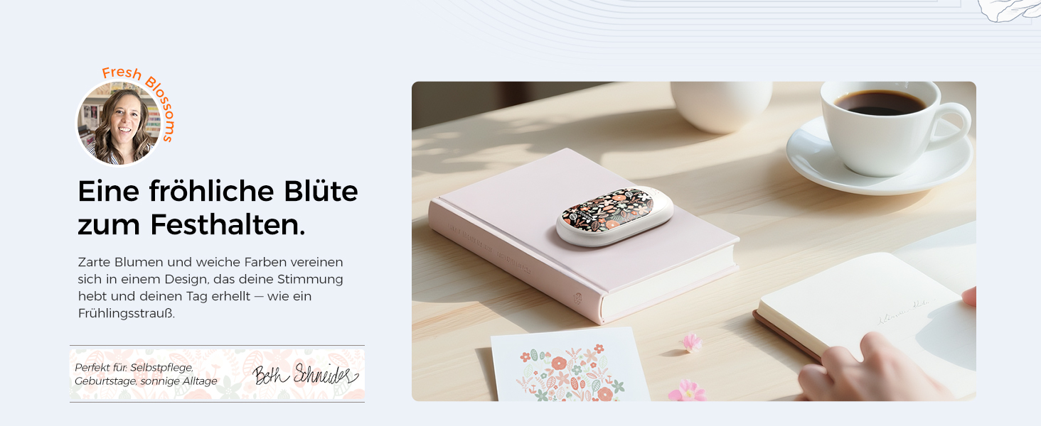 Електричні грілки для рук OCOOPA 2 шт. з магнітною застібкою, 5000mAh, 3 режими нагріву, компактні, для рукавичок, сумки, зимові аксесуари, подарунки для чоловіків та жінок, фіолетовий/білий