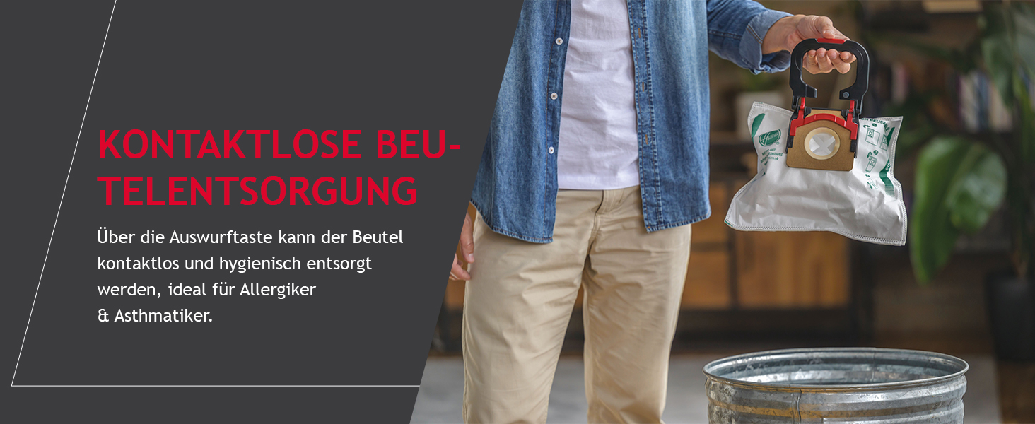 Пилголом Hoover HE520 з мішком 3,5 л, тихий (69 дBA), автоматична система видалення мішка, фільтр EPA, насадка для тварин