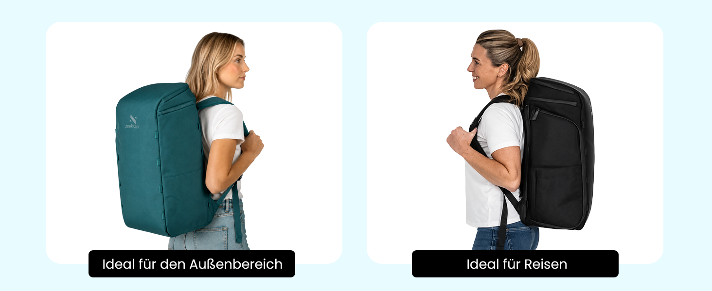 Рюкзак для ручної поклажі Zeeksack The Underseat 15L (Petrol Blue) — компактна сумка під сидіння в літаку, 40L