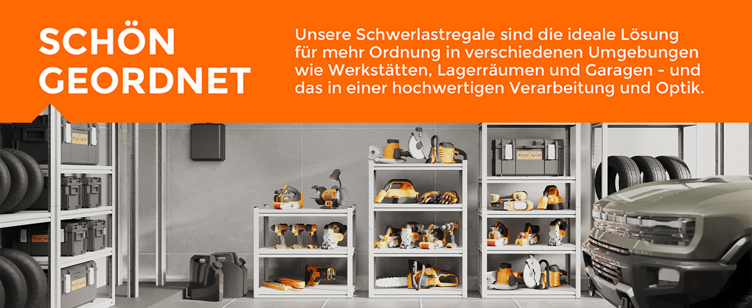 Металевий стелаж з металевими полицями - швидкий монтаж [НЕ СХИЛЬНИЙ ДО ПЛІСНІ & надзвичайно стабільний] Важкий металевий стелаж чорного кольору з п'ятьма полицями - стелаж для зберігання, підвальний стелаж, стелаж для гаража. Розміри: 160x86x45 см, 5 полиць, чорний колір