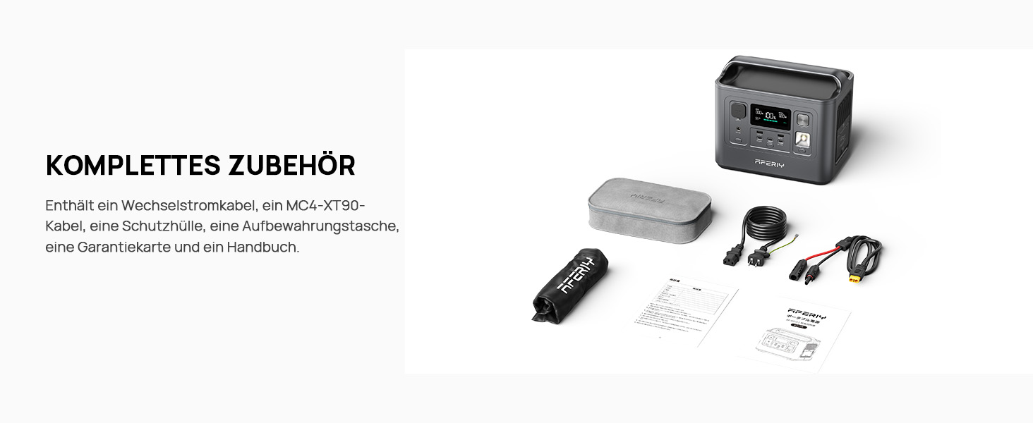 Портативна електростанція AFERIY, ємність 512 Wh, номінальна потужність 230 W