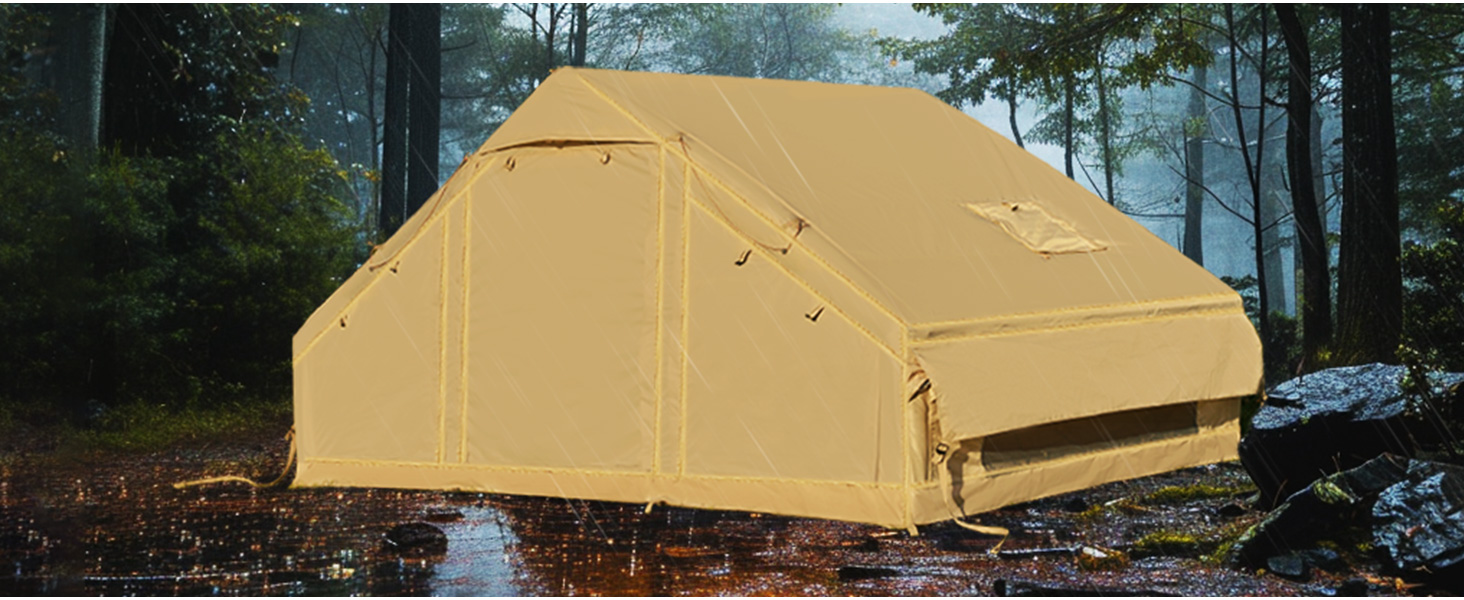 Надувний намет для кемпінгу Oxford 4-6 осіб, водонепроникний, Air Glamping - швидкозбірний намет для відпочинку на природі