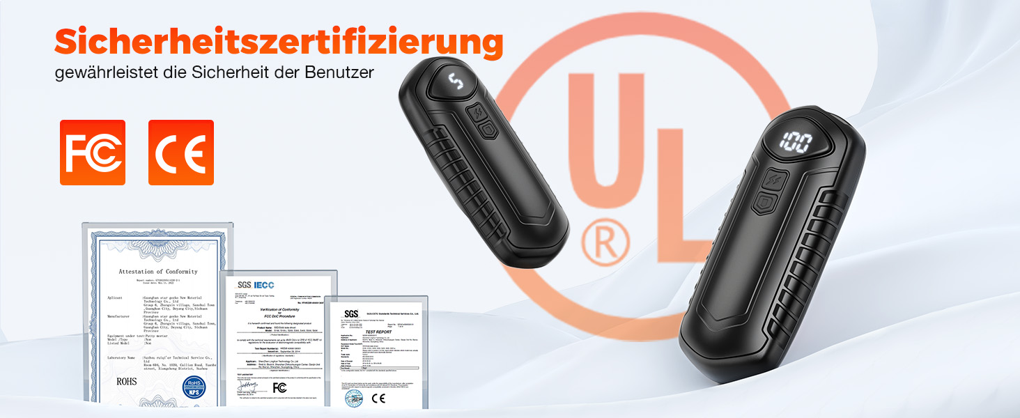 Грілки для рук акумуляторні, 2 шт, електричні, портативні, 6000mAh, кишенькові, ультралегкі, 5 режимів нагріву до 55°C, для кемпінгу, чорні