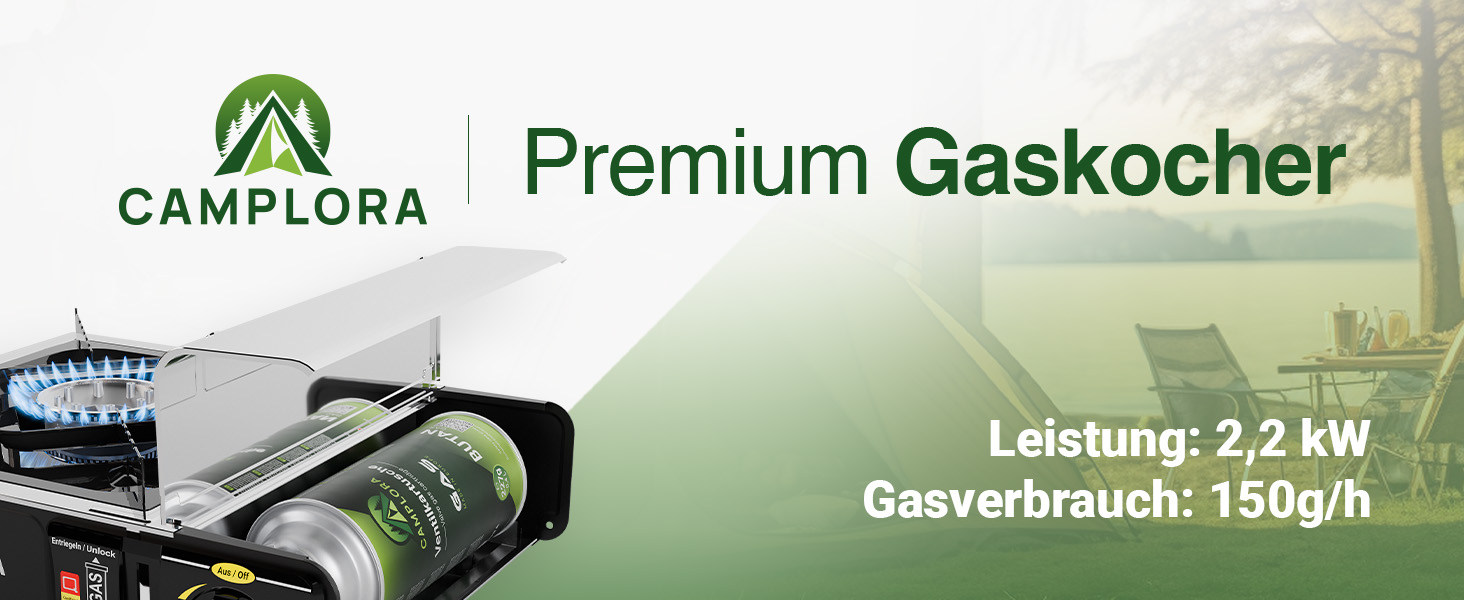 Газовий наметковий пальник для картриджів MFS-1a з кейсом та п'єзозапалювачем - 2.2 кВт, з функцією безпечного відключення (включно з 16 картриджів 227г)