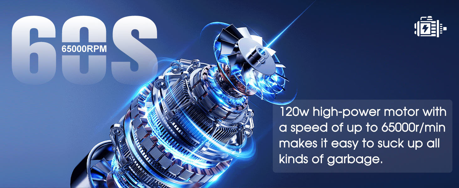 Акумуляторний ручний пилосос LanBlu для авто та дому, 25000Па, 120Вт, з LED-підсвіткою, зарядною станцією та мийним HEPA-фільтром, для вологого та сухого прибирання