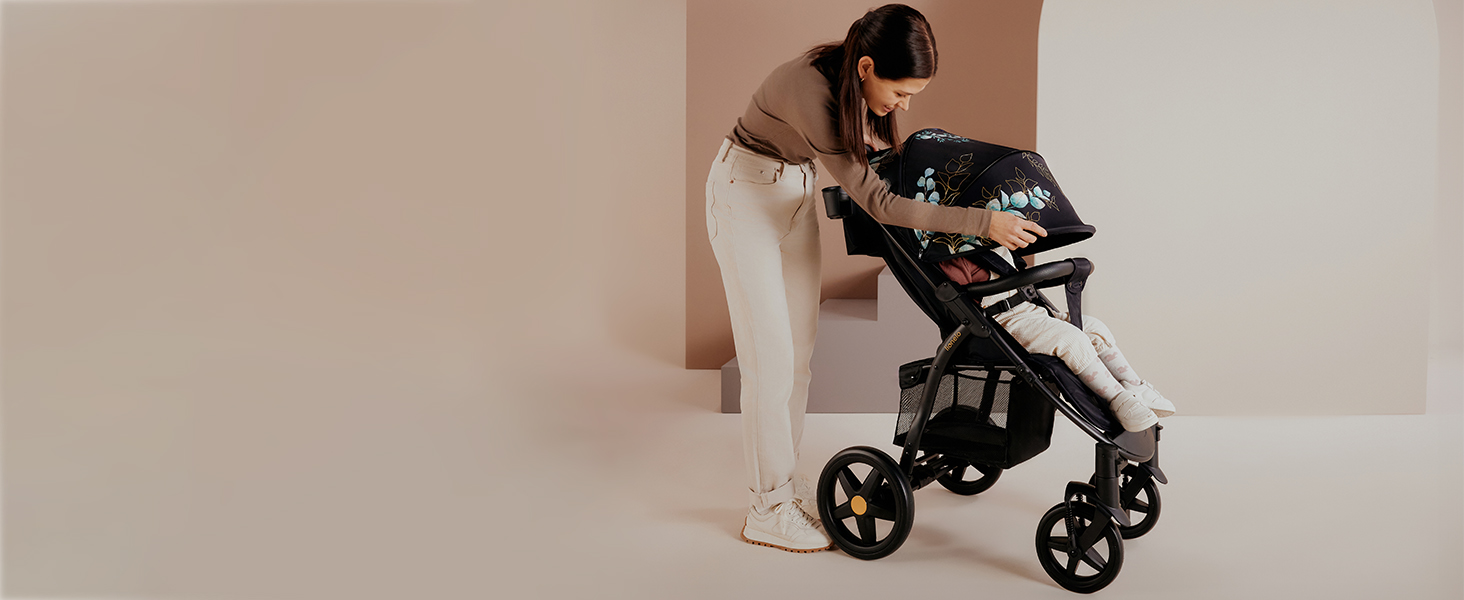 Дитяча коляска Lionelo Annet Plus - компактна, з функцією опускання спинки, блакитна