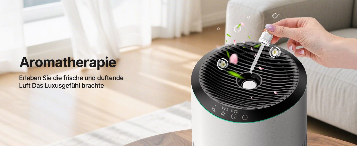 Повітряочисник для спальні, офісу, кімнати для курців, для алергіків, білий, 1 шт., 3 режими