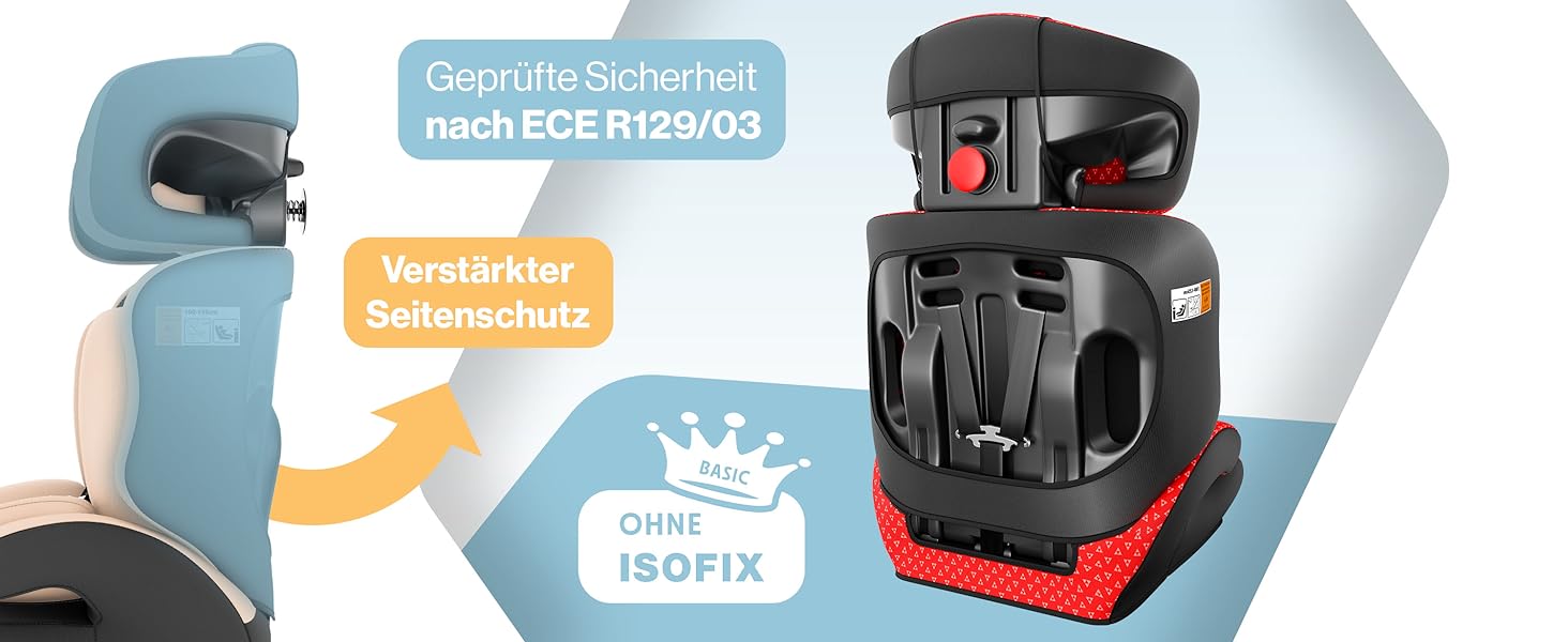 Дитяче автокрісло KIDIZ® Triangle Premium - 9-36 кг, 1-12 років, Група 1/2/3, чорний | Автокрісло, автокрісло-крісло