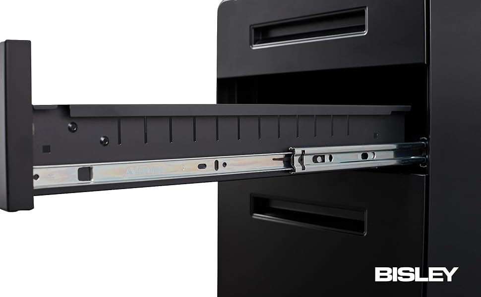 Роликовий контейнер BISLEY EasyRoll з 1 шухлядою та відділенням для документів, чорний. Розміри: 500 x 400 x 500 мм. Для офісу, документів та канцелярії.