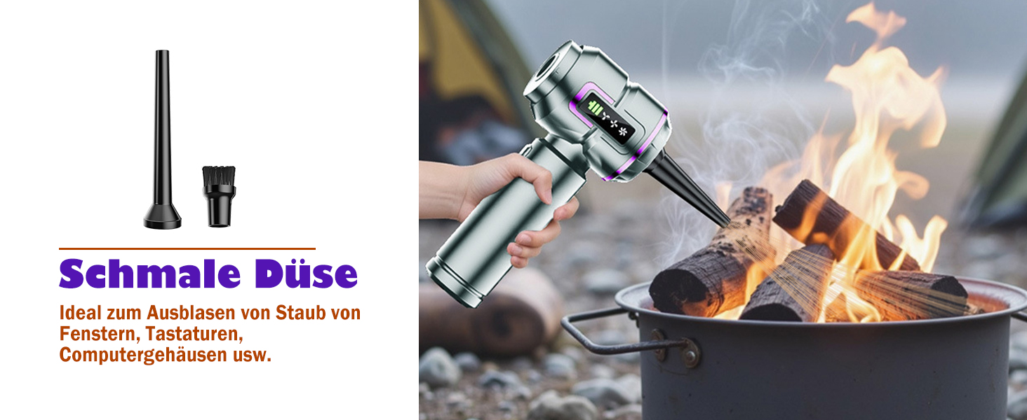 Акумуляторний ручний пилосмок 25000Па 100W з безщітковим двигуном, функцією видування та всмоктування, 6000mAh, 3 режими роботи, для авто, дому та офісу