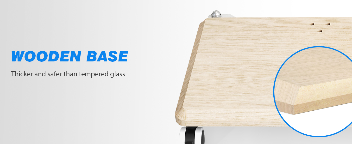 Підставка для телевізора на колесах з полицею, телевізійна тумба, мобільна підставка для телевізора 27-55 дюймів, до 40 кг, VESA 400x400 мм (Бежева)