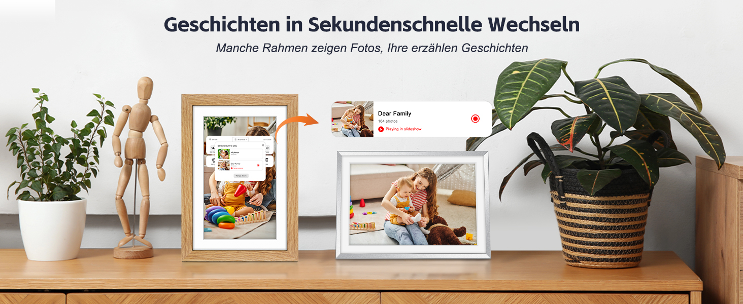 Цифровий фоторамка з дерева, Wi-Fi, 32GB, 10.1