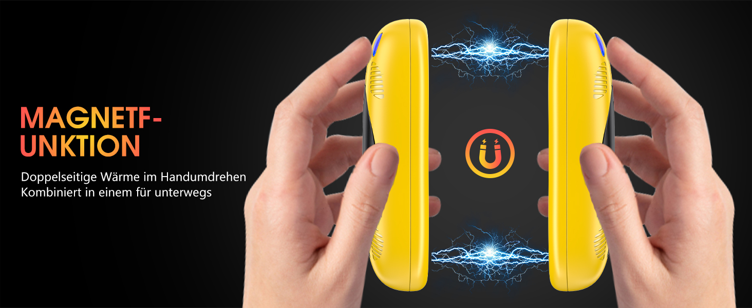 Електричні грілки для рук FANDLISS з акумулятором 10000mAh, 2 шт., з двостороннім нагрівом, USB, 3 режими, для кемпінгу та активного відпочинку