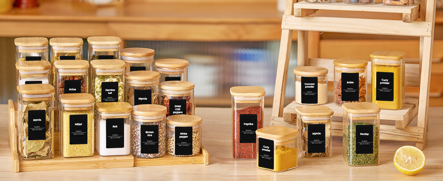 Набір банок для спецій ComSaf (24×120 мл) з мітками, дозатори, з нержавіючої сталі, органайзер