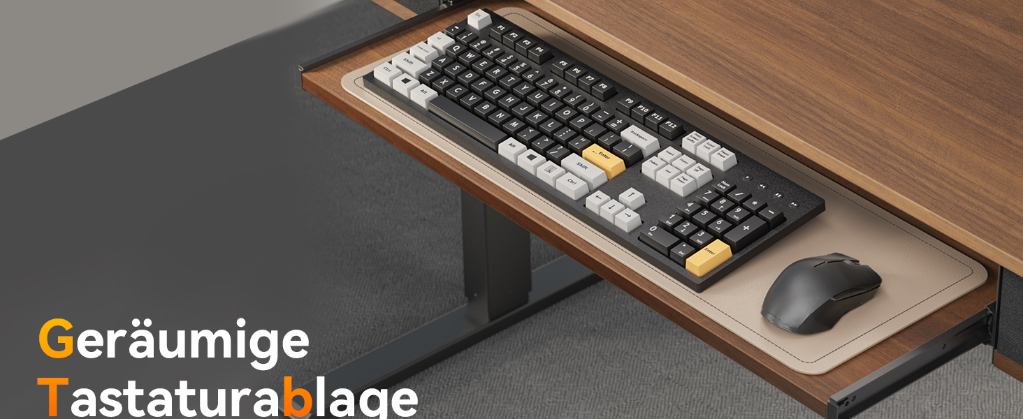 Регульований за висотою стіл WALKINGDESK для офісу, 160x60 см. Електричний, з полицею для клавіатури, 2 шухляди, білий.