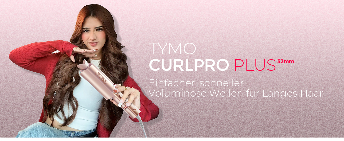 Автоматичний локон TYMO Curlpro Plus: 32 мм, золото-рожевий, для довгих волосся