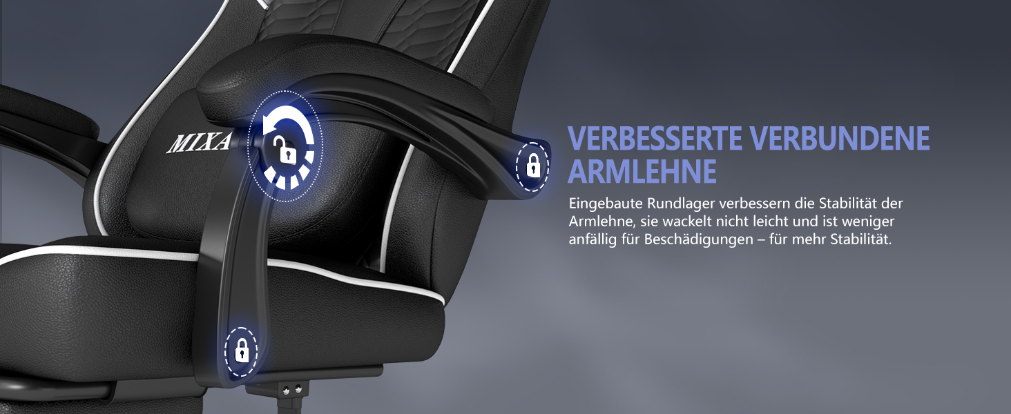 Ергономічне геймерське крісло з підніжкою, підголівником та підтримкою попереку. Регульоване геймерське крісло для дому та офісу. Біле.