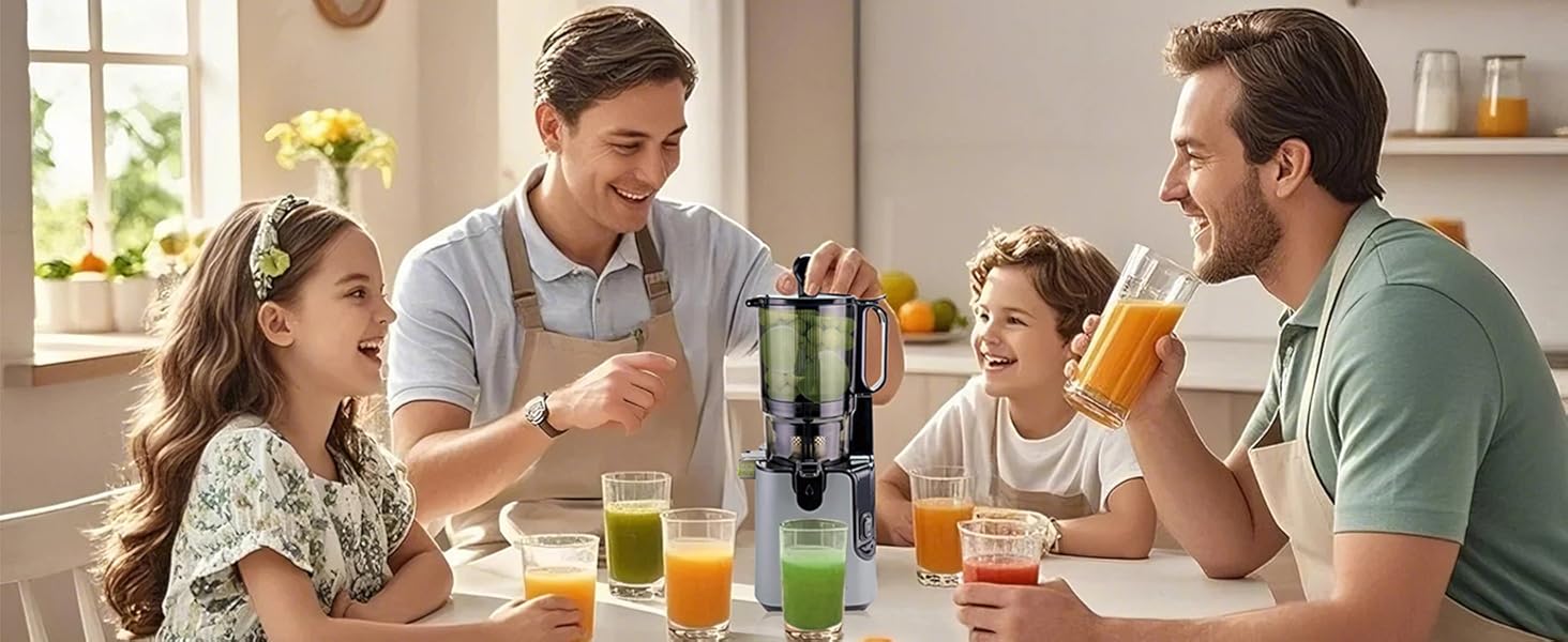 Charmline Slow Juicer: повільний соковитискач для фруктів та овочів, 1,8л, легке очищення