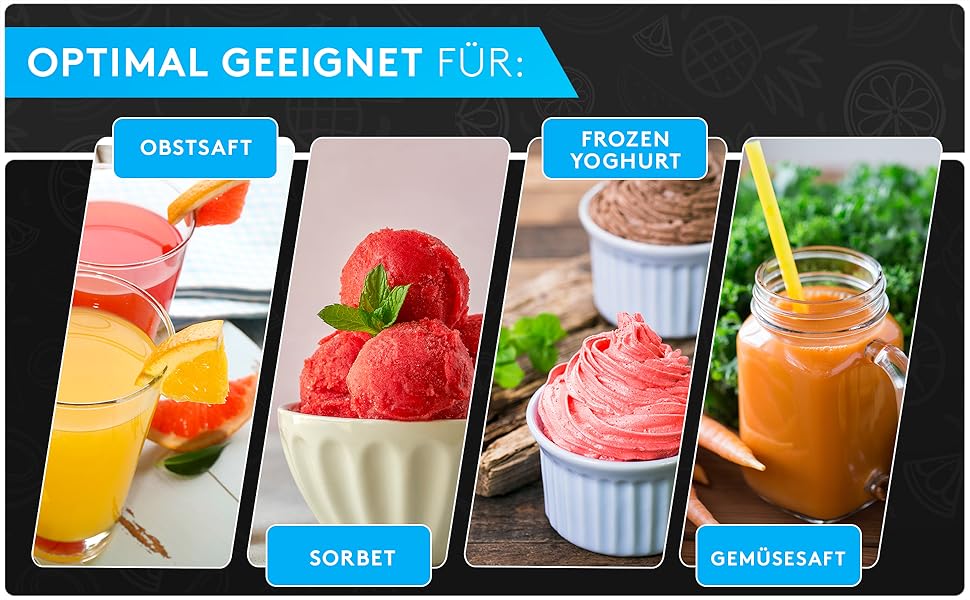 Шовковий відцентровий соковитискач Divaro [DAS ORIGINAL] - для фруктів та овочів, 150 Вт, з функцією реверсу, BPA Free