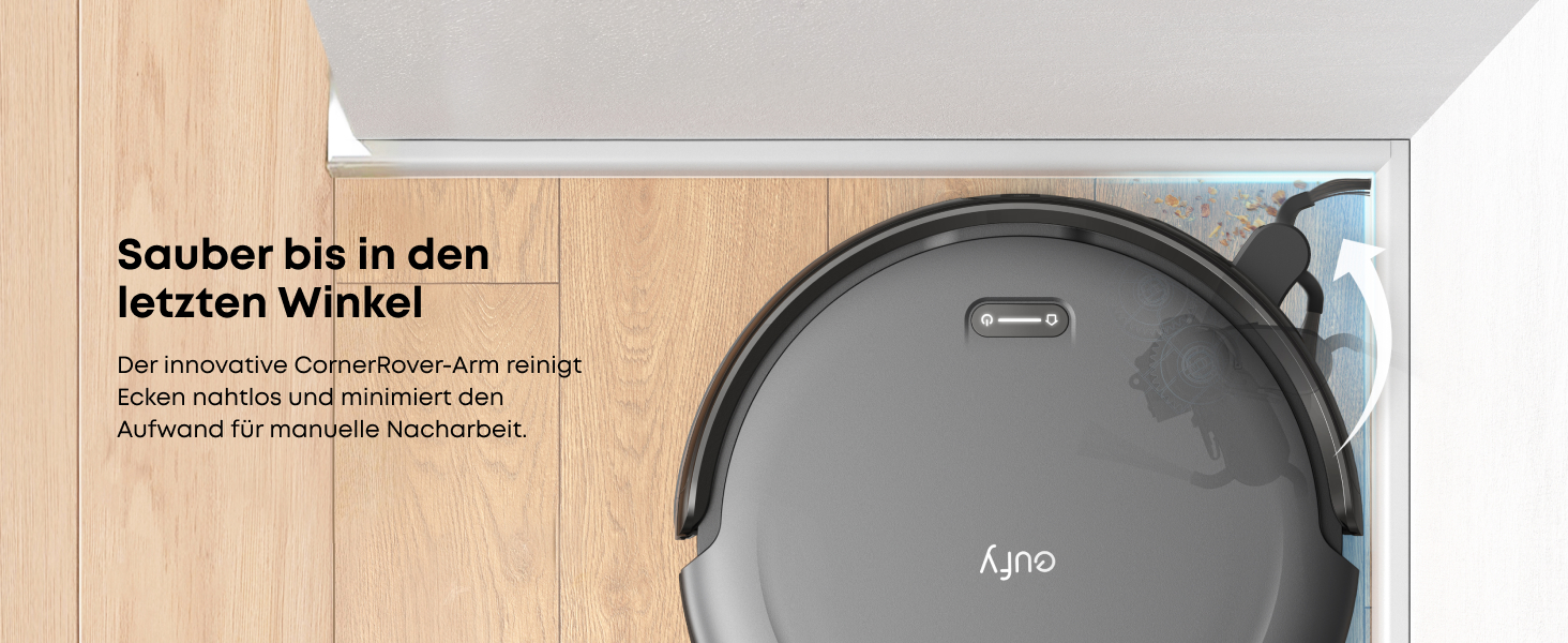 Робот-пилосос eufy C10 з автоматичною станцією самоочищення, 7,3 см, для прибирання килимів, з бічною щіткою для кутів, лазерна та інфрачервона навігація