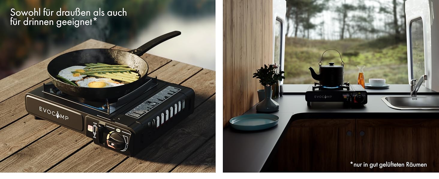 Газовий намет 1-flammig з Piezozündung, туристичний газовий балончик MSF-1a 227 g, туристичний намет з кейсом - ідеально для відпочинку на природі (1-flammiger газовий балончик + 4 газових картриджів)